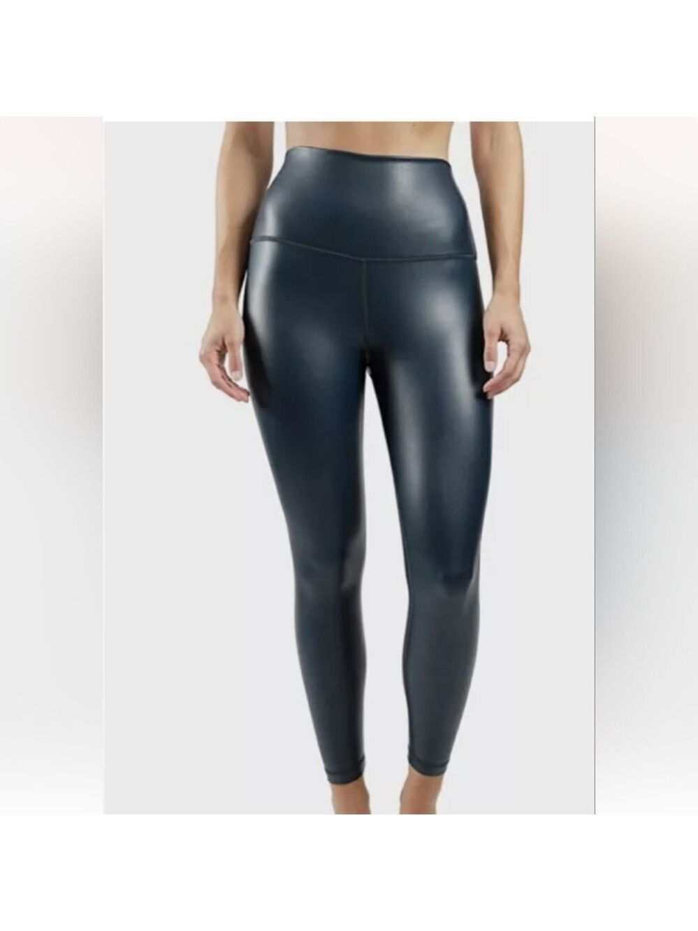90 Degree by Reflex Faux Leather Leggings Arctic Navy